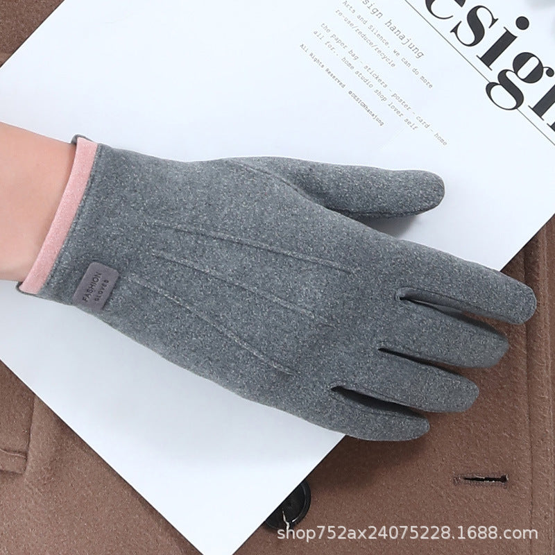Wholesale DeRong Autumn and Winter Single Layer Thin Driving Touch Screen Gloves